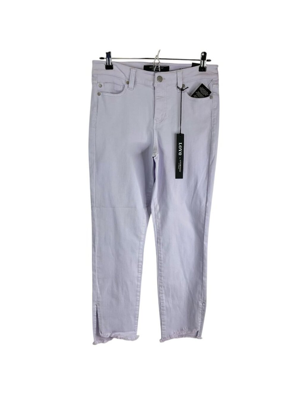 Liverpool Jeans Womens Sz 6/28 Lilac Rose The Skinny Crop Stretch Denim Nwt $98